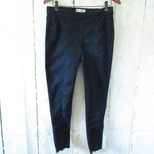 Free People Jeans 31 Pull On Skinny High Waisted Rise Raw Hem Ankle Crop